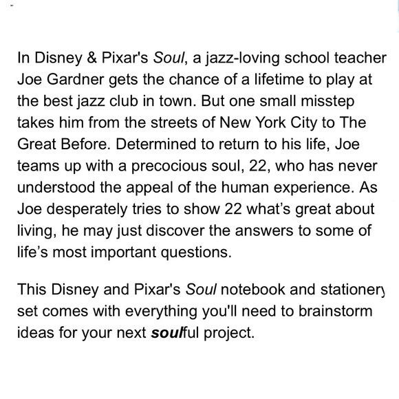 NWT Disney Pixar Soul Stationary Set Notebook Pencils Eraser Sharpener Ruler - Picture 7 of 7